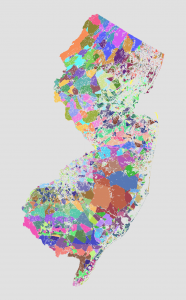 Land use data in ArcGIS to be later uploaded to OSM. Colored by "supergroup" number.